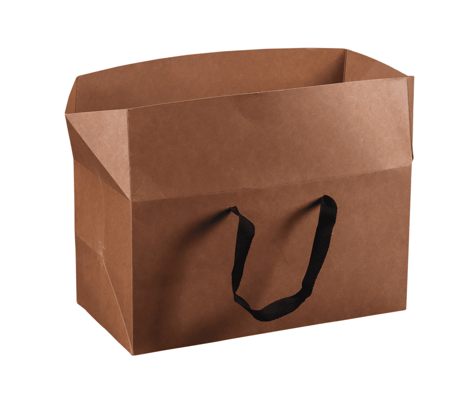 Sac Boxbag Atlanta papier kraft 250gr naturel poignées ruban noir