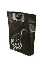 Sac Impulsion plastique noir/argent cabas 45x6x50cm