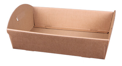 Rome fluted kraft cardboard basket 39x30x9.5cm