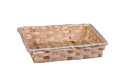 Corbeille Rihana bambou naturel rectangle 24x18x5cm