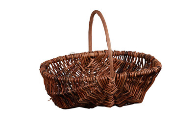 Panier Roseline osier brut ovale 31x21x10cm