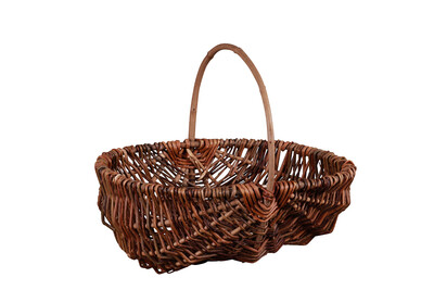 Roseline oval raw wicker basket 38x28x13cm