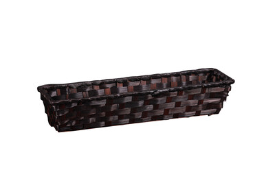 Banneton Rihana bambou chocolat rectangle 42x10x8cm