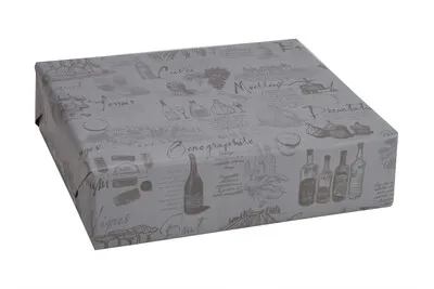 Image au survol de Cépage grey/taupe coated kraft gift wrap 73gr 0.70x100m