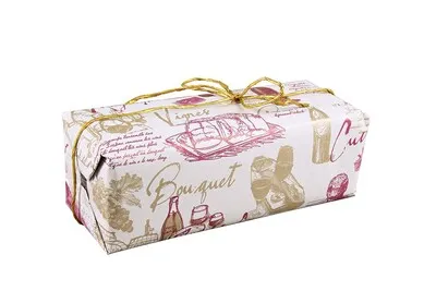 Image au survol de Cépage burgundy/gold coated kraft gift wrap 73gr 0.70x100m