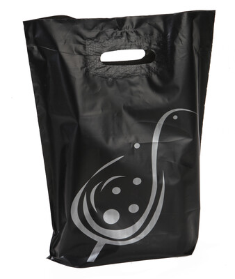 Impulsion black/silver plastic bag 3 bottles