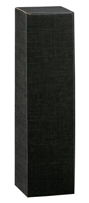 Milan black fabric-look cardboard case 1 bottle