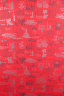 Image au survol de Cépage red/silver coated kraft gift wrap 73gr 0.50x200m