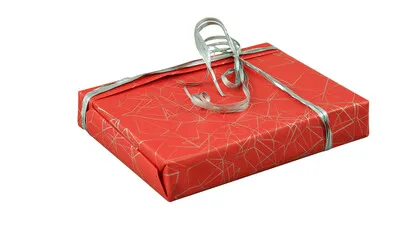 Image au survol de Diamy red/silver coated kraft gift paper 73gr 0.50x200m