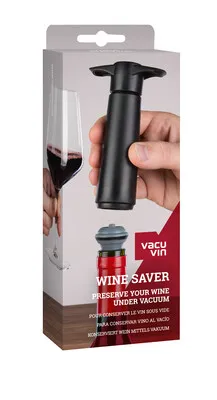 Image au survol de Pompe à vide Wine Saver Giftpack noire Vacuvin