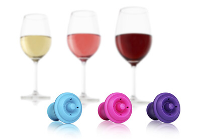 Bouchon pompe à vide Wine Saver Stopper couleurs Vacuvin