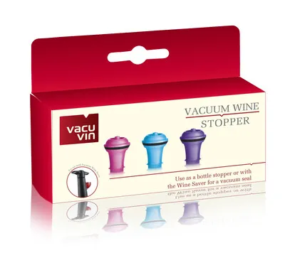 Image au survol de Bouchon pompe à vide Wine Saver Stopper couleurs Vacuvin