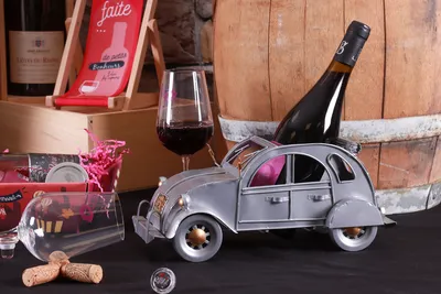 Image au survol de Félix grey/copper metal bottle holder - 2CV