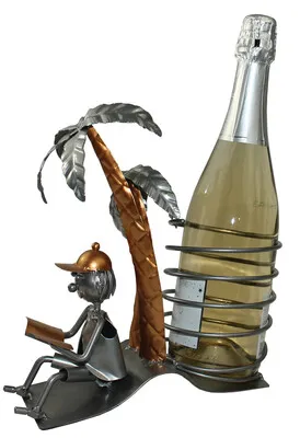 Image au survol de Félix grey/copper metal bottle holder - holidaymaker