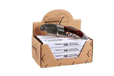 Image au survol de Prestige double-supported wooden corkscrew Coutale