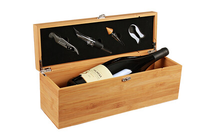 Coffret sommelier Bamboo magnum bambou 4 pièces