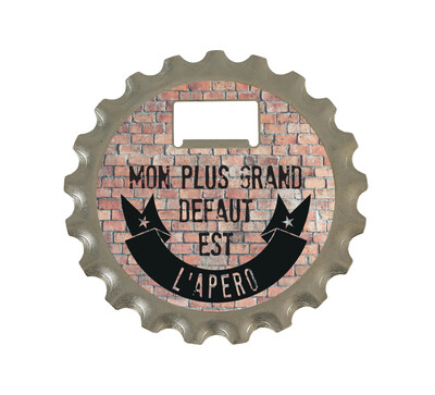 Marcus 3 in 1 metal bottle opener - Mon plus grand défaut est l’apéro…