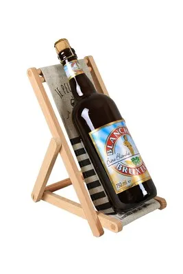 Image au survol de Valentina bottle holder wood canvas - Je peux pas j'ai apéro