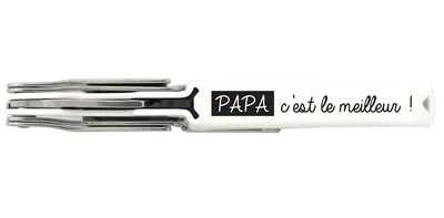 Sommelier Innovation blanc double appui décoré - Papa c'est le meilleur