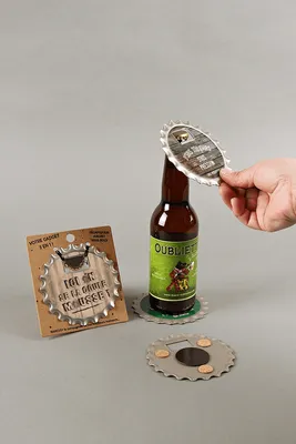 Image au survol de 3 in 1 Marcus metal bottle opener - Ici on se la coule mousse