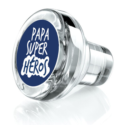 Vinolok crystal stopper - Blue/Papa Super héros