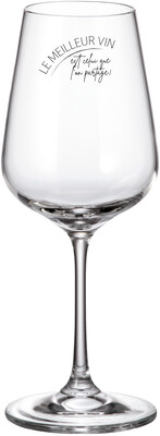 Verre de dégustation Perito sur pied 36cl décoré noir - Le meilleur vin…