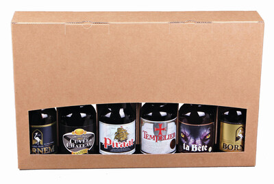 Atlanta smooth kraft cardboard suitcase, 6 beers 33/50cl (Steinie type)