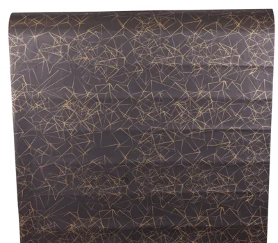 Image au survol de Diamy black/gold coated kraft gift paper 73gr 0.50x200m