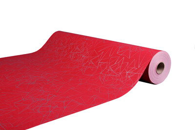 Diamy red/silver coated kraft gift paper 73gr 0.50x200m