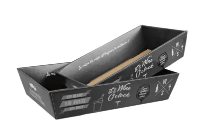 Image au survol de Manhattan slate cardboard basket 34x21x8cm - FSC7®