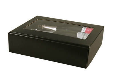 Berne black crocodile-look cardboard box with 3 display bottles