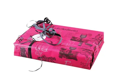 Image au survol de Cépage kraft gift wrap coated rubin/anthracite 73gr 0.50x200m