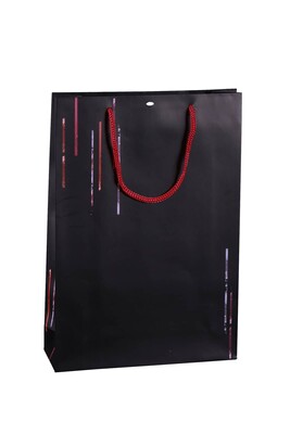 Los Angeles matte black/coloured laminated paper bag 3 bottles - FSC7