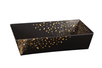 Petra festive black/gold cardboard basket 34x21x8cm - FSC7®