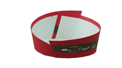 Caracas blackcurrant asymmetrical rigid cardboard basket 28x22x7/12cm