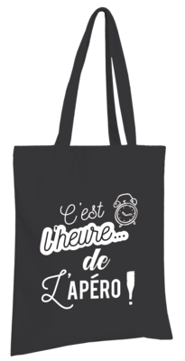 Sac tote bag Chelsea toile coton - C'est l'heure de l'Apéro