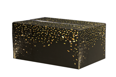 Petra festive black/gold cardboard gourmet box 33x22x15 - FSC7®