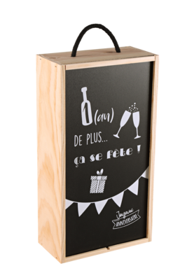 Coffret Lalo bois de pin 2 bouteilles - Un an de plus…(Anniversaire) - PEFC7