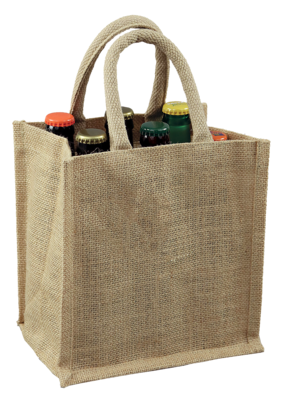 Sac Goa réutilisable toile de jute naturel terroir/6 bières