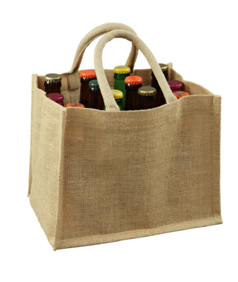 Sac Goa réutilisable toile de jute naturel terroir/12 bières