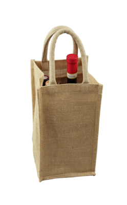 Goa natural hessian bag 4 bottles