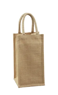 Image au survol de Sac Goa réutilisable toile de jute naturel 4 bouteilles