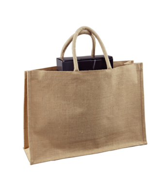 Sac Goa réutilisable toile de jute naturel cabas 50x15x35cm