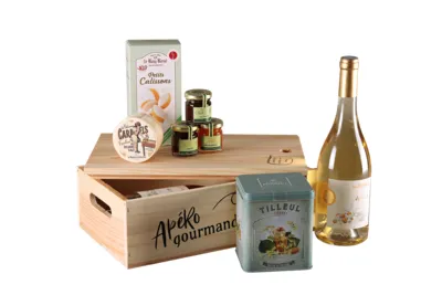 Image au survol de Gaston pinewood box 2 bottles - Apéro Gourmand - PEFC7