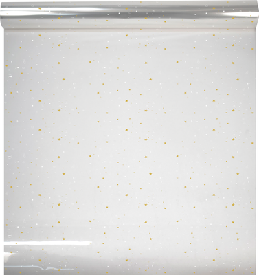 Polypro Stars film white/gold 40µ 0.60x120m