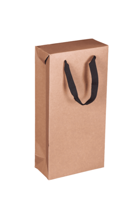 Boxbag Atlanta natural kraft paper bag 2 bottles