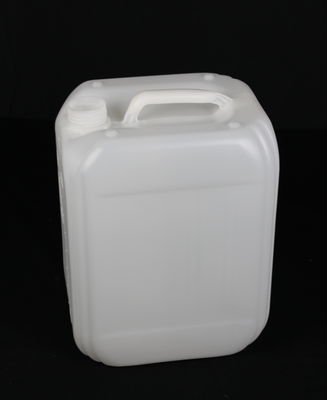 Tonnelet plastique alimentaire blanc, empilable, 10litres, bouchon noir.