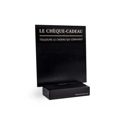 Présentoir Display Avanti carton noir, pour 10 chèques cadeau