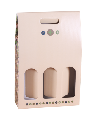 Valisette Ravenne carton 3 bouteilles- FSC®7