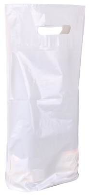 Ecolo white recyclable plastic bag 2 bottles